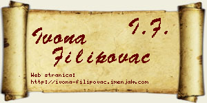 Ivona Filipovac vizit kartica